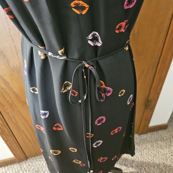 Forest Lily true wrap valentines novelty print mini dress size 6 - Picture 4 of 7